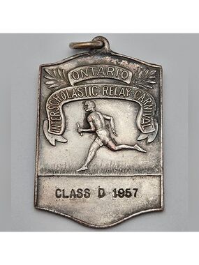 1957 Ontario Interscholastic Relay Carnival Class D Medal Vintage